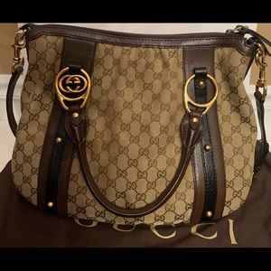 Authentic Gucci Monogram Large Tote Bag
